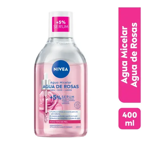 Agua Micelar Nivea Rosas Todo Tipo Piel - 400ml