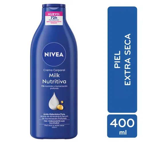 Crema corporal Nivea milk nutrición y humectación profunda - 400 ml