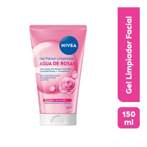 Gel Facial Nivea Limpiador Con Agua De Rosas Todo Tipo Piel-150ml