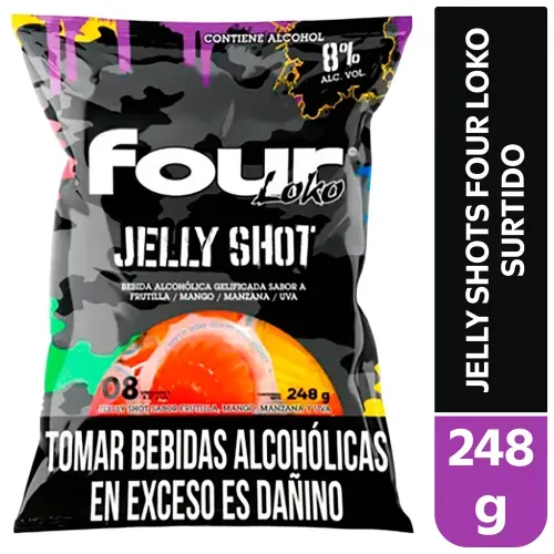 Bebida alcohólica Four Loko jelly shot - 248 g