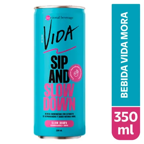Bebida carbonatada Vida ashwagandha mora - 350ml