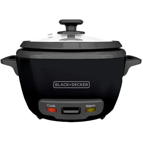 Olla Arrocera Black+Decker 14 Tazas con Tapa de Vidrio y Vaporera