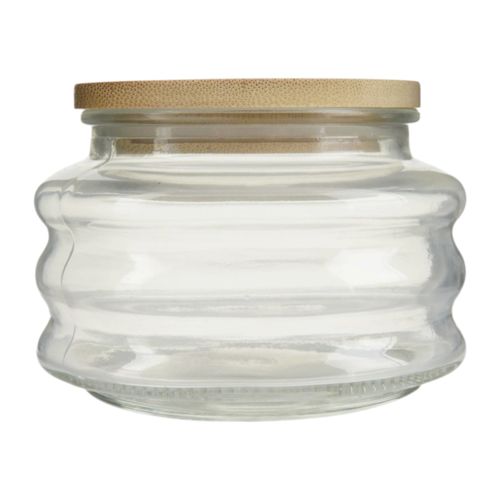 Bote d Vidrio Nav Zibo c Tapa d Madera