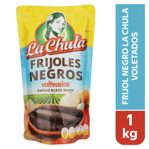 Frijol negro La Chula volteados - 1000 g
