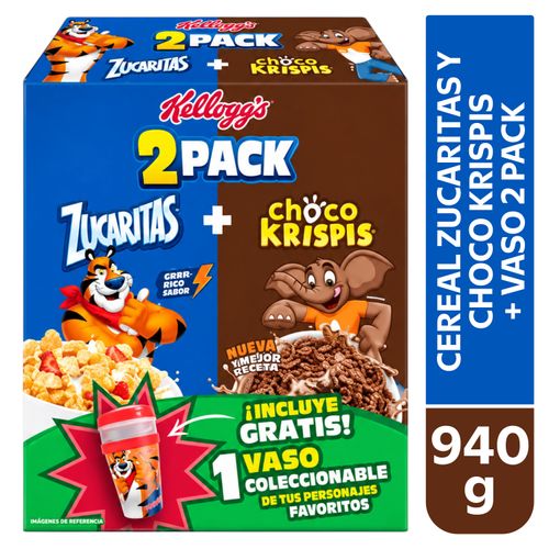 Cereal Zuca Y Choco Mas Vaso 2pk 940 Gr