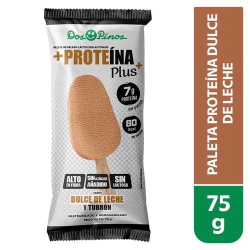 Paleta Dos Pinos Proteína Dulce de Leche y Turrón - 75 g
