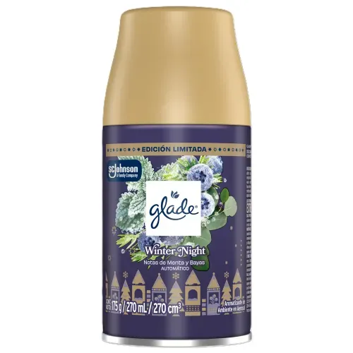Aromatizante Glade Automático en Aerosol Winter Night Repuesto- 175 g