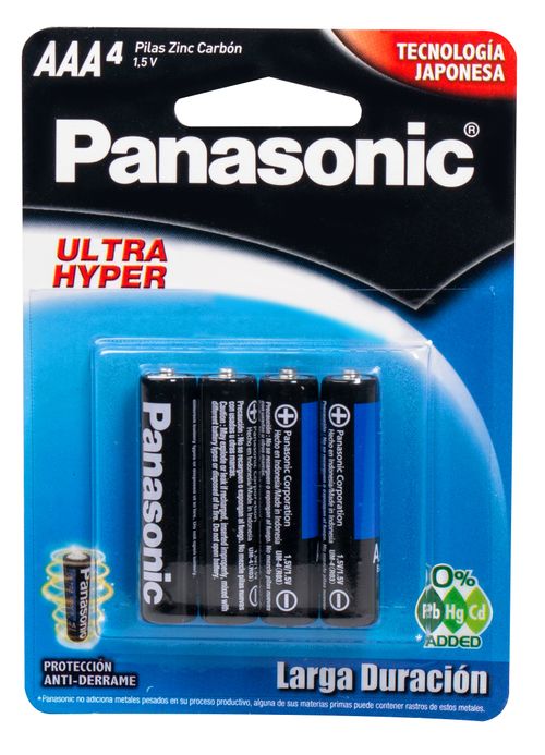 Batería Panasonic Zinc Carbon AAA - 4 Unidades