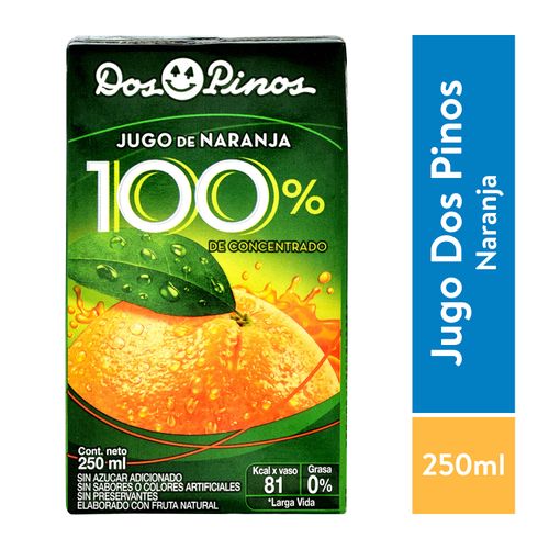 Jugo Dos Pinos 100 Naranja Tetra 250Ml