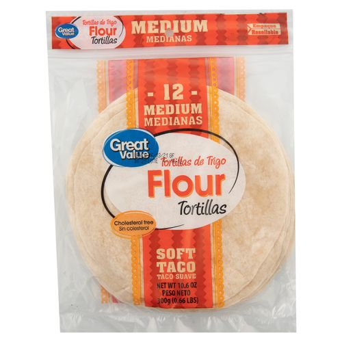 Tortilla Great Value De Trigo Taco -300gr