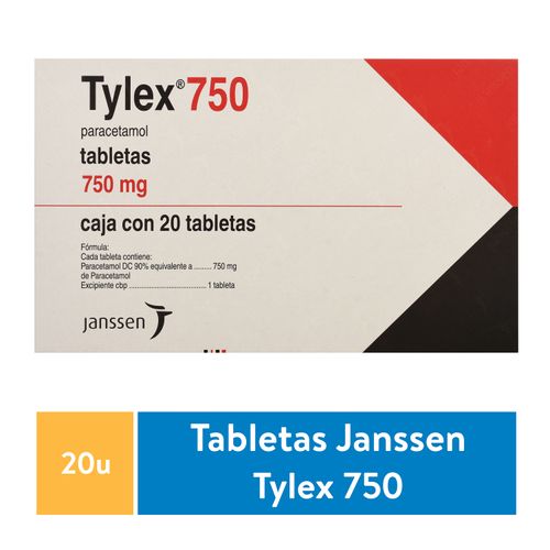 Tylex 750Mg, Precio indicado por unidad