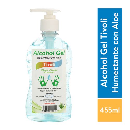 Alcohol En Gel Trivoli, Con Aloe -455 ml