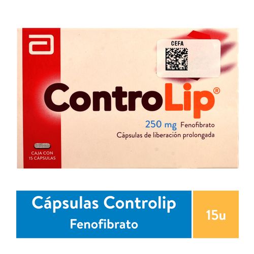 Controlip 250Mg X15 Cap X Caja