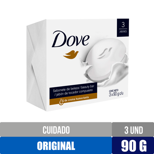 Jabón Dove Blanco Cremoso 3 Pack - 270 g