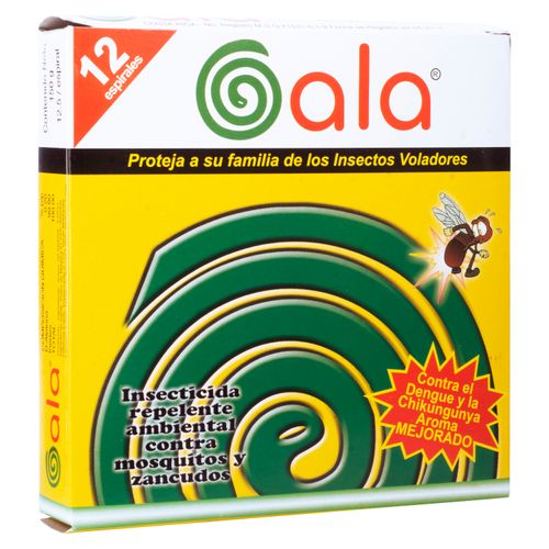 Insecticida Gala verde en espiral 12 Uds - 125 g