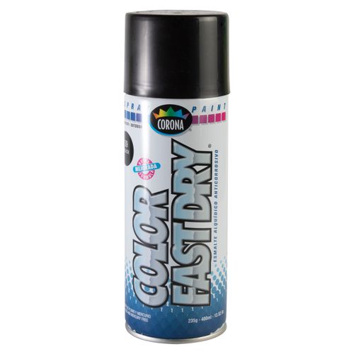 Pintura anticorrosiva acrílica Corona Fast Dry Color Negro para Interior y Exterior -unidad