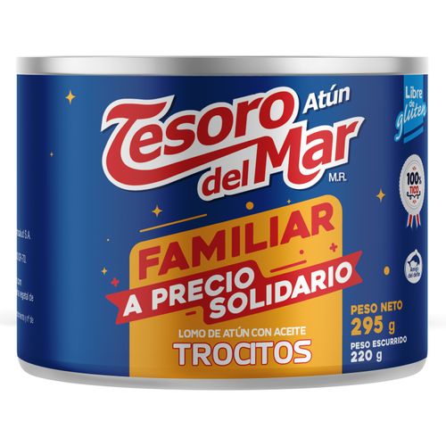 Atún Tesoro Del Mar familiar en trocitos con aceite - 295 g