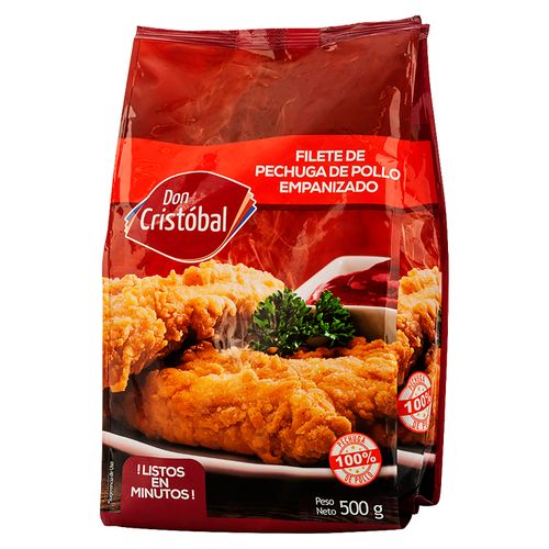 Pollo Don Cristóbal filete empanizado congelado - 500 g