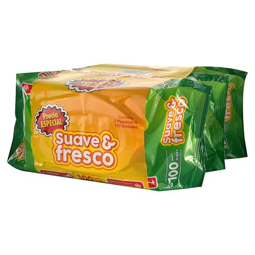 Toallas Humedas Suave Y Fresco Aloe 300 Uds -2100 g