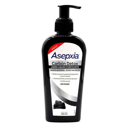 Jabón Carbón Líquido Asepxia 200Ml Global