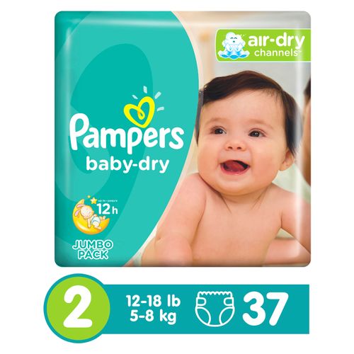 Panalpampers Baby Dry Talla 2 Jumbo 37