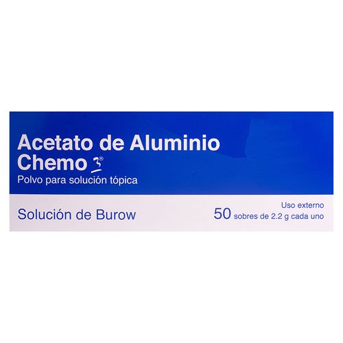 Acetato De Aluminio Chemo 2.2G, Precio indicado por unidad