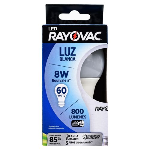 Bombillo Rayovac de Led Luz Blanca - 8 Watts