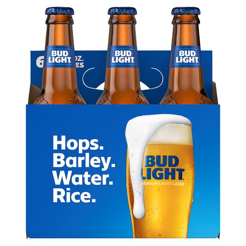 6 Pack Cerveza Bud Light Botella - 355ml