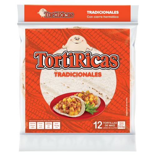 Tortilla Tortirica maíz paquete 12 uds - 222 g