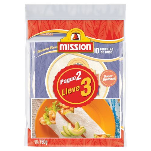 Tortillas de trigo Mission suavecitas 12 Uds - 900 g