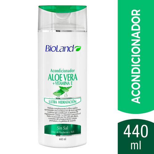 Acondicionador Bioland Aloe Vera + Vit E Ultra Hidratación Sin Sal -440ml