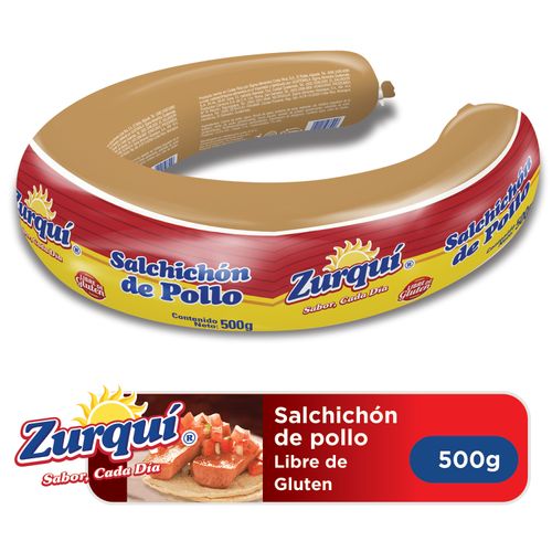 Salchichón De Pollo Zurquí, Libre De Glúten - 500g