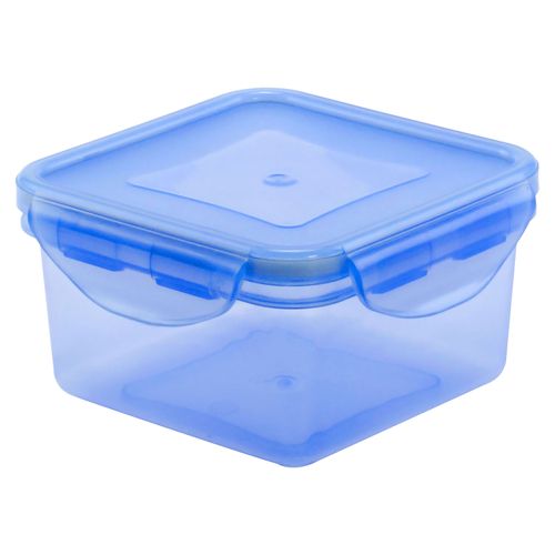 Tazón Guateplast Click Clack Cuadrado  (23 Oz/680 Ml) color azul - unidad