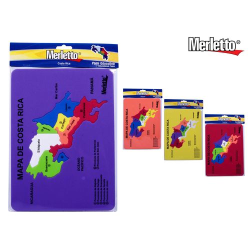 Lamina Merletto Foamy Educativo Mapa de America Central