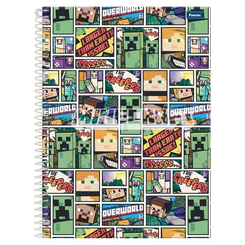 Cuaderno Foroni Tapa Dura Minecraft 80 Hojas