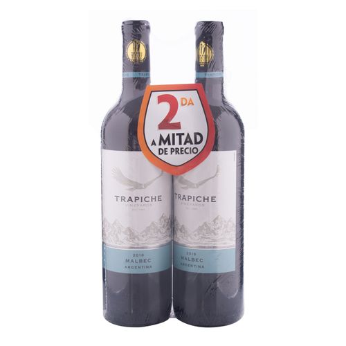 2 Pack Vino Tinto Trapiche Malbec -1500ml