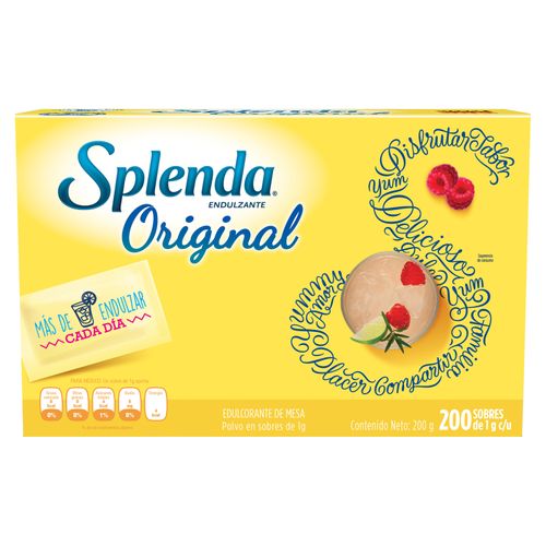 SPLENDA® ORIGINAL Sobres Endulzante SIN CALORÍAS Sobres -200 Sobres