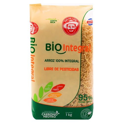 Arroz bio integral Tío Pelón 95% grano entero - 1000 g