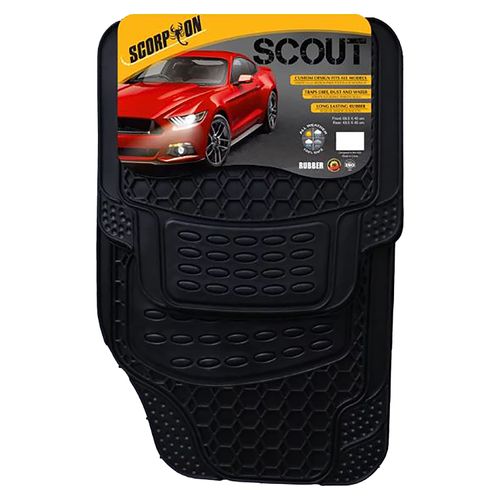 Alfombra Scout Scorpion Negra - 4 Piezas