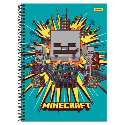 Cuaderno Foroni Tapa Flexible Cosido Minecraft 100 Hojas