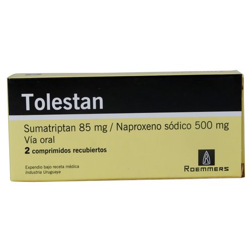 Antimigrañoso Tolestan 85Mg/500Mg X2 Comp