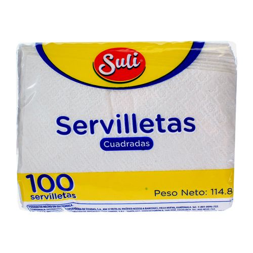 Servilleta Cuadrada Suli 100 Unidades