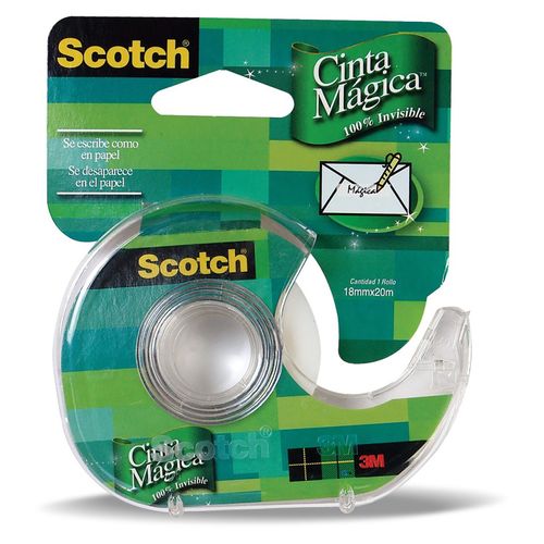 Cinta  Scotch Mágica Con Dispensador - 18mm x 20m
