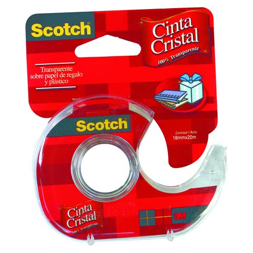 Cinta Cristal con Dispensador, Scotch, 19mm x 20m