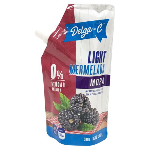 Mermelada Delga-C Sin Azúcar, Sabor Mora Doypack -200g