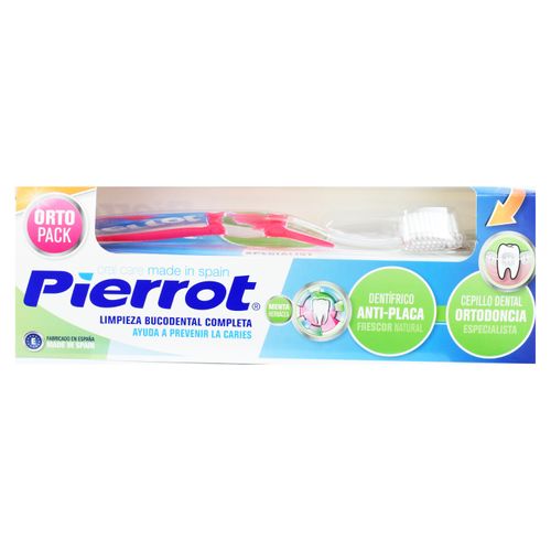 Cepillo Ortopack Pierrot Crem Anti Placa  75Ml
