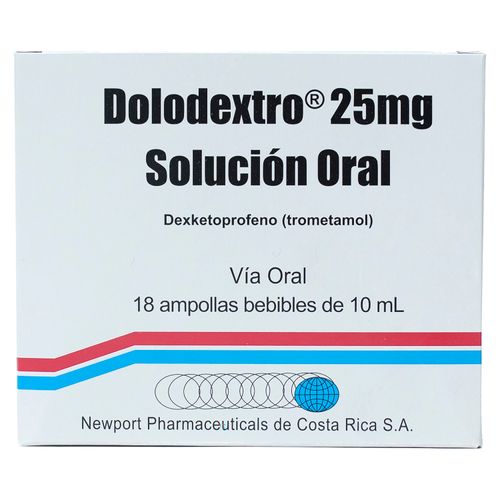 Dolodextro Newport Ampolla bebibles 25Mg 10ml, Precio indicado por unidad