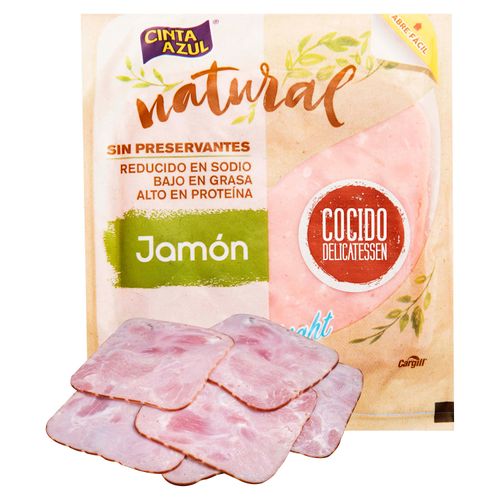 Jamón Pierna Cocido Cinta Azul - 250Gr