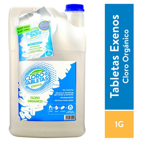 Cloro Super Tabs en tabletas rinde 5 galones