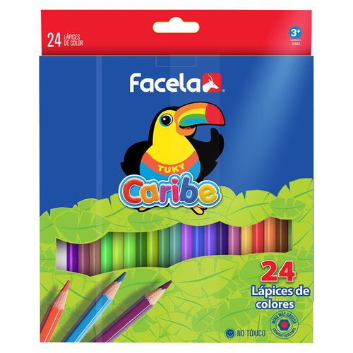 Lapices Facela  De Colores Caribe - 24 Unidades